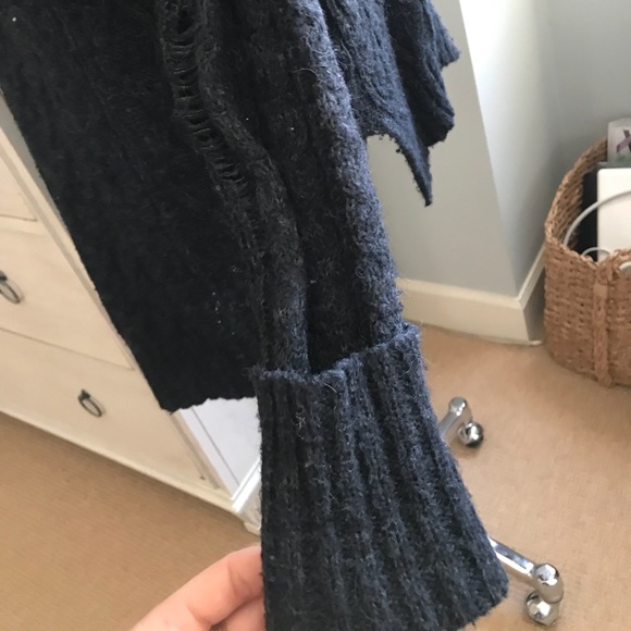 Free People Oversized Distressed Turtleneck - Picture 2 of 4